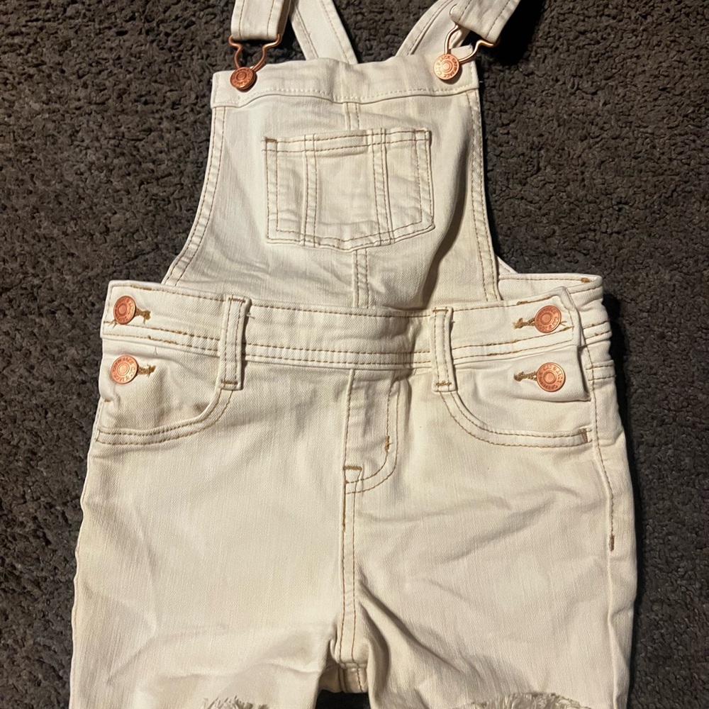 Cat & Jack Cream Kids Overalls